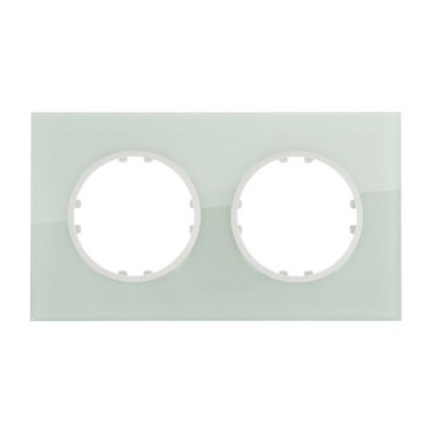 Рамка квадратная LK Vintage, 2 поста, светлое стекло Рамка квадратная LK Vintage, 2 поста, светлое стекло