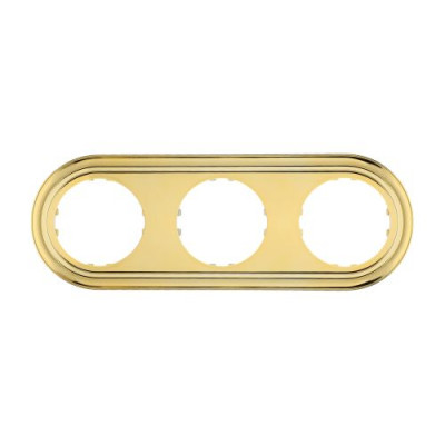Рамка круглая LK Vintage, 3 поста, золотая Рамка круглая LK Vintage, 3 поста, золотая