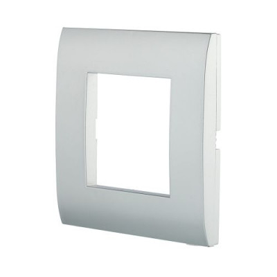 Рамка пластиковая LK45, 1 пост, серебристый металлик Рамка пластиковая LK45, 1 пост, серебристый металлик