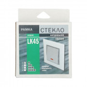 Рамка из натурального стекла LK45, 1 пост, белая