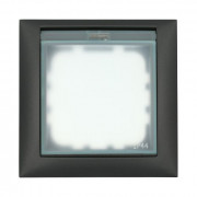 Рамка с крышкой IP44 LK60, черный бархат