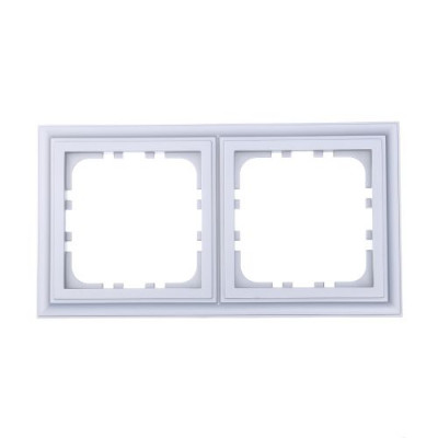 Рамка "CLASSIC" LK80, 2 поста, серебристый металлик Рамка "CLASSIC" LK80, 2 поста, серебристый металлик