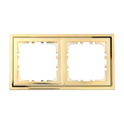 Рамка "CLASSIC" LK80, 2 поста, золотая Рамка "CLASSIC" LK80, 2 поста, золотая